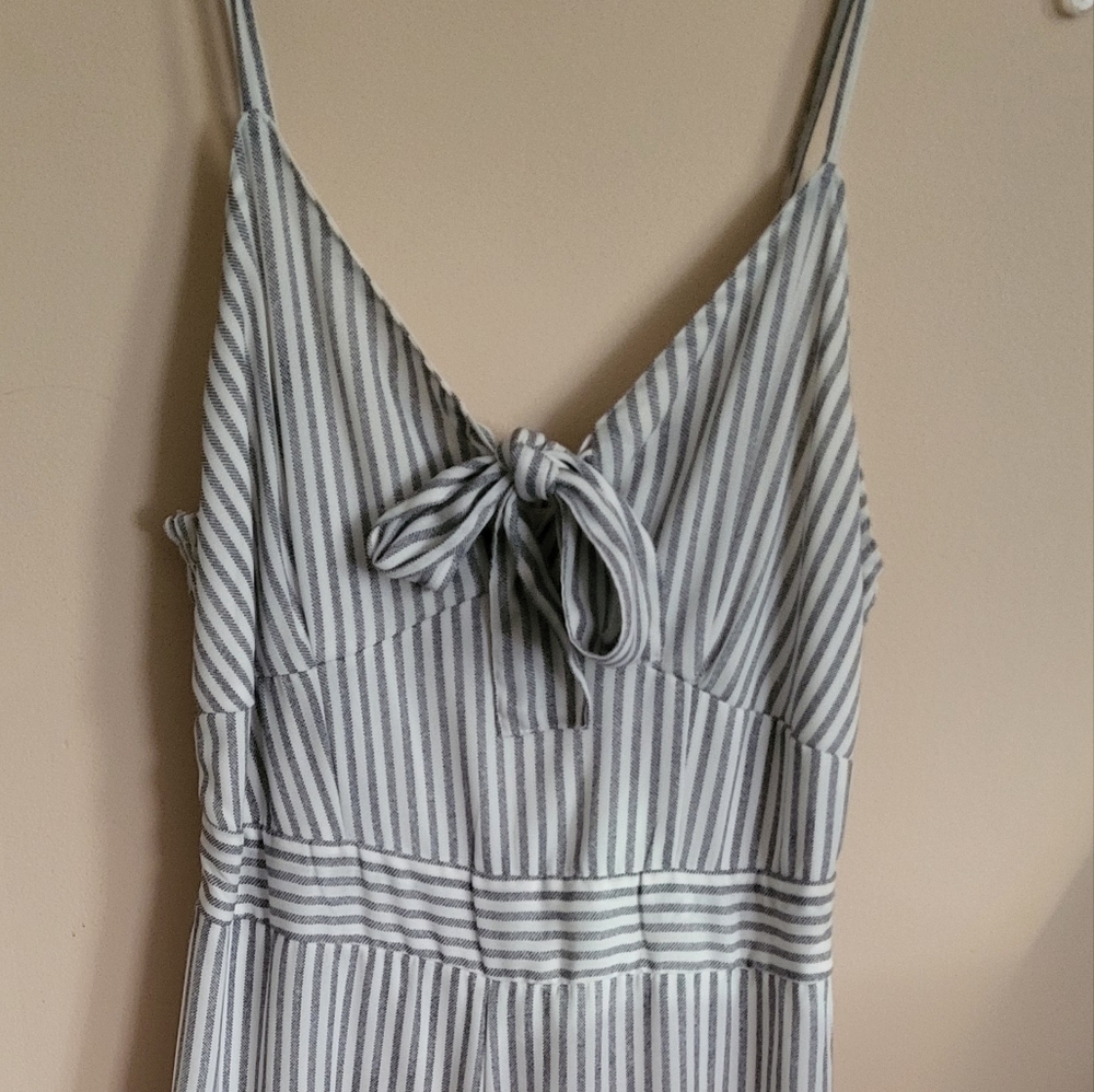 Striped Sleeveless Jumpsuit